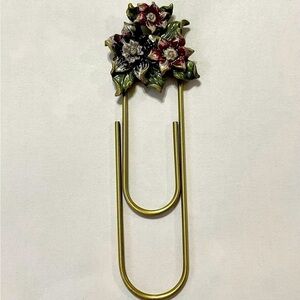 Floral Paper Clip Enamel Large Y2K